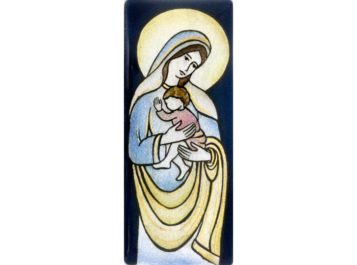 Vierge au drapé 12X5cm - EMAUX DU LIBAN