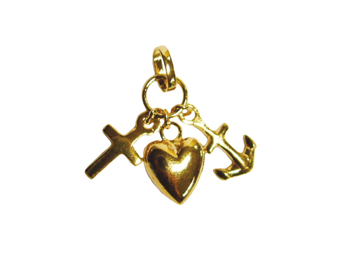 Pendentif en Plaqué Or - 3 VERTUS