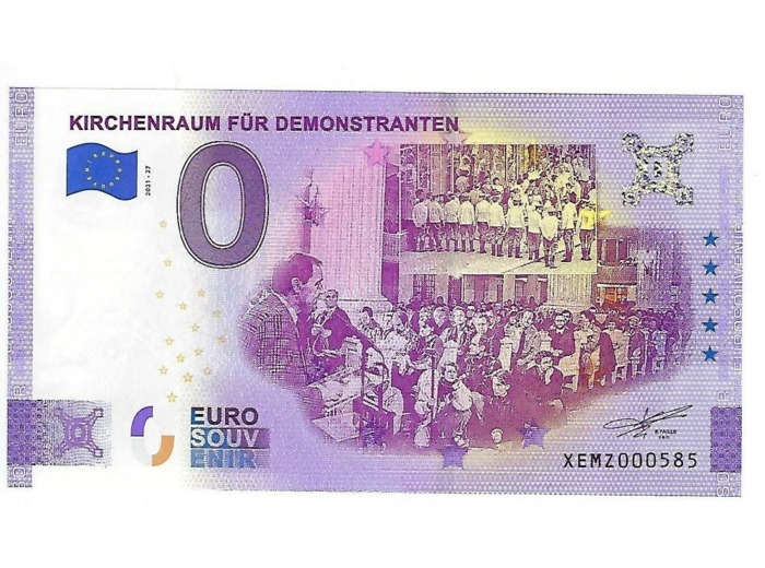 ALLEMAGNE 2021-27 KIRCHENRAUM FUR DEMONSTRANTEN BILLET SOUVENIR 0 EURO
