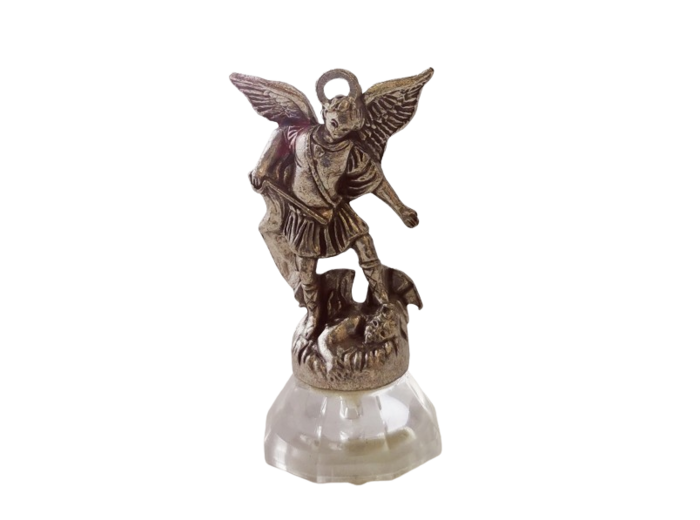 Statuette en Métal Argenté 5cm - ST MICHEL