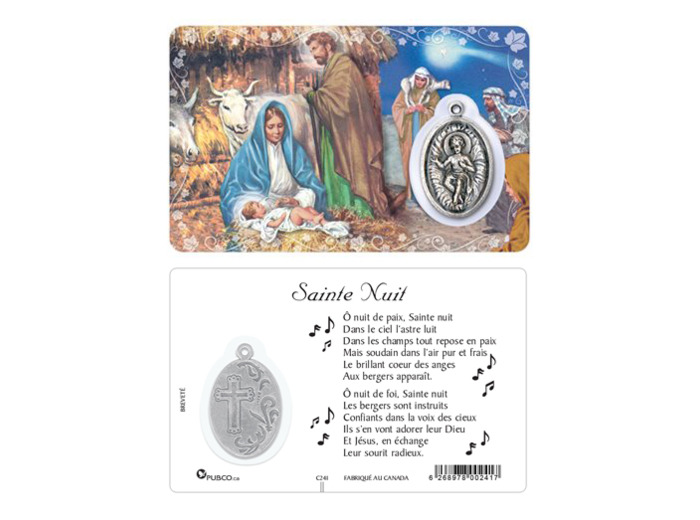 Carte-prière avec insertion NATIVITE