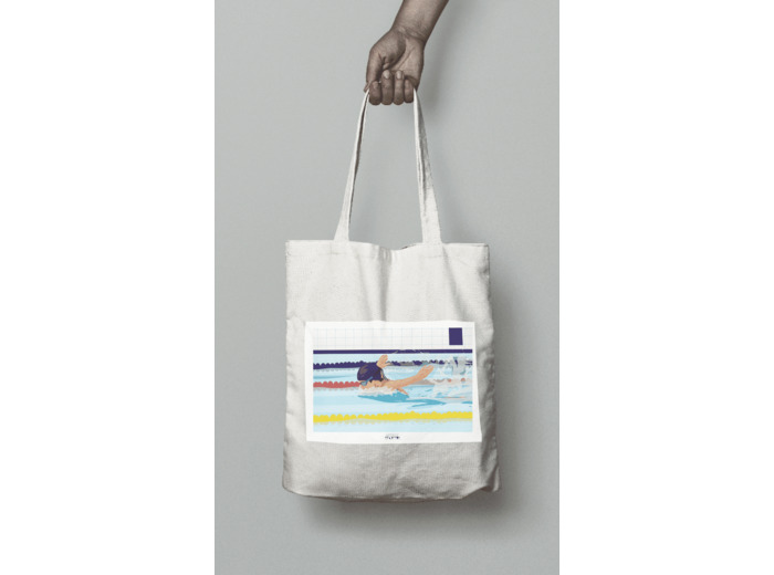 Tote bag ou sac natation "Le papillon du garçon"