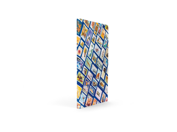 CLASSEUR HOBBY DIN A4 16 PAGES BLANCHES AVEC MOTIFS DE TIMBRES 339105