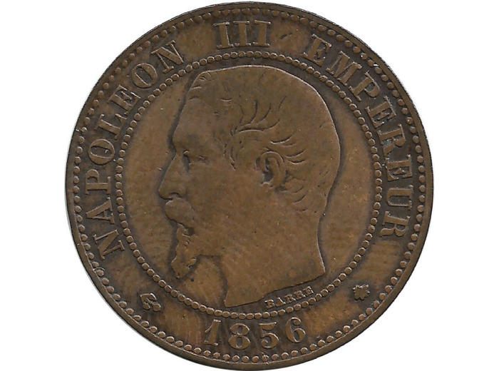 FRANCE 2 CENTIMES NAPOLEON III 1856 BB STRASBOURG - Etat TB