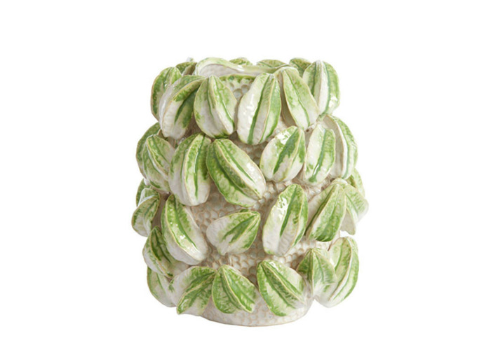 Vase Carambola céramique beige 37x32x32cm