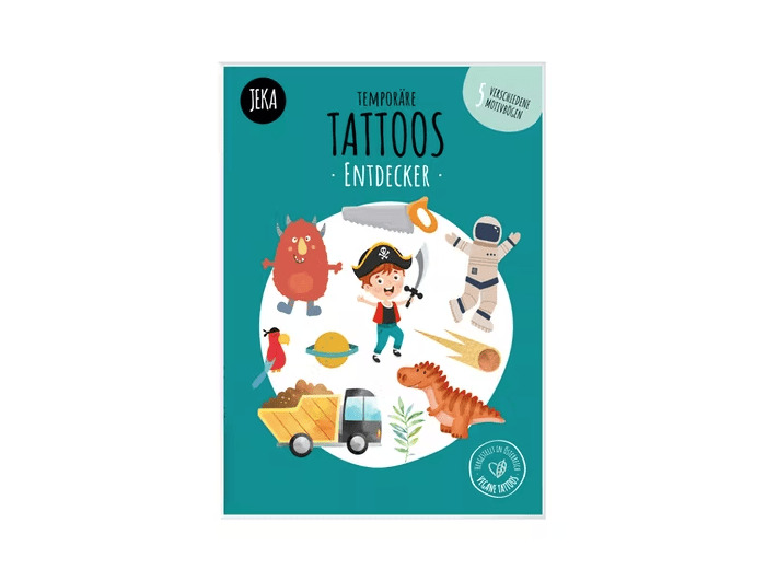 Tatouages Vegan Jeka - Dino & Pirate