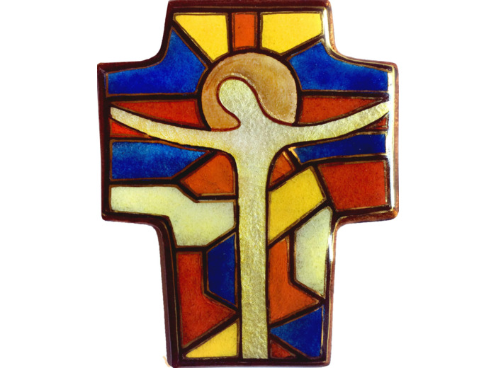 Croix du Fils couleurs opaques 10,6X8,5cm - EMAUX DU LIBAN