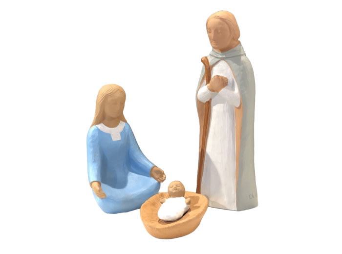 Crèche 20cm polychrome- Pierreline