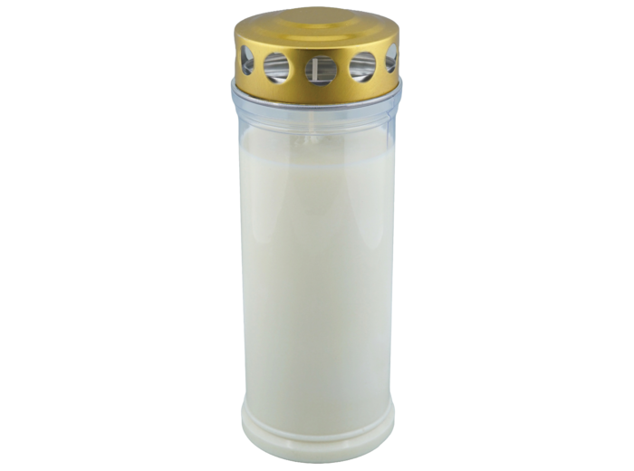 Bougie Funéraire 160 Heures Blanche - 215x75mm