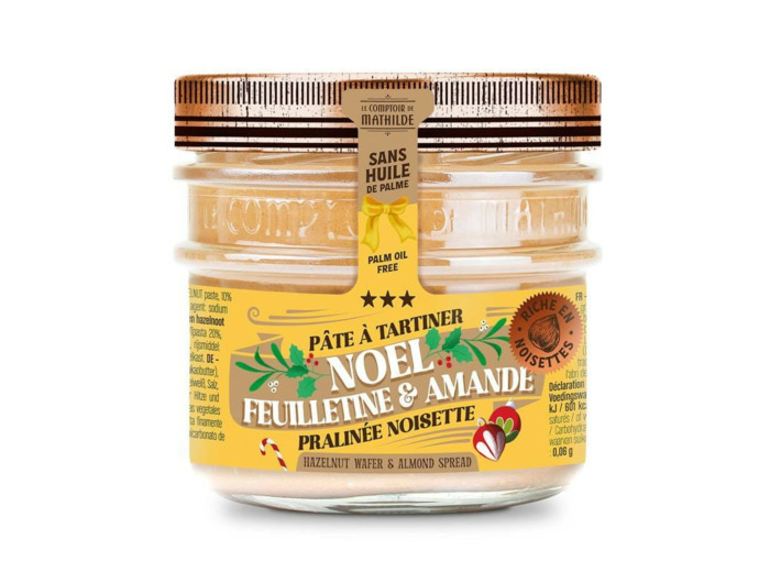 Pâte à Tartiner Pralinée Noël Amandes Noisettes 250G