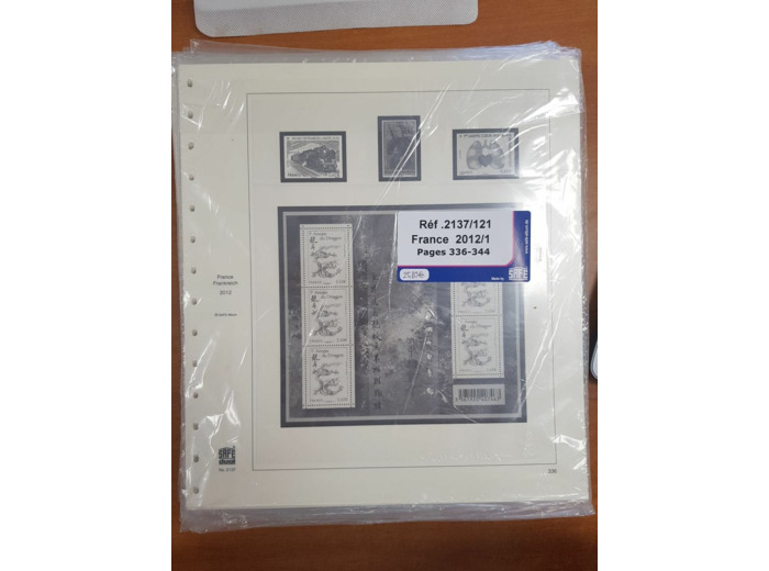 FEUILLE COMPLEMENTAIRE FRANCE 2012 (JEUX AVEC POCHETTE) SAFE