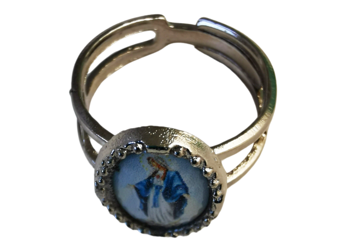 Bague réglable en métal 9x13mm V. Miraculeuse