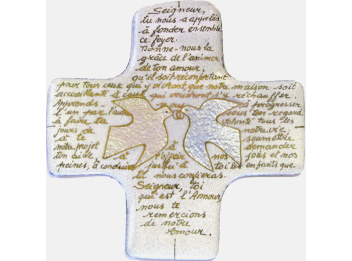 Mariage et Tx or 9,8X9,8cm - EMAUX DU LIBAN