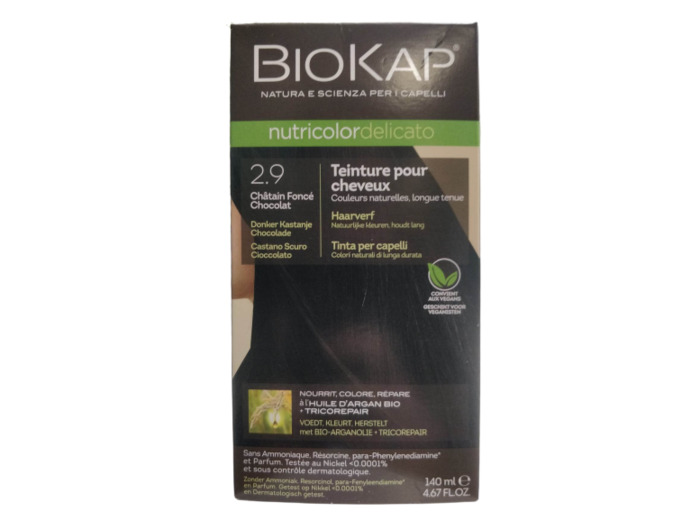 Coloration Nutricolor Delicato 2.9 Châtain Foncé Chocolat-140 ml-Biokap