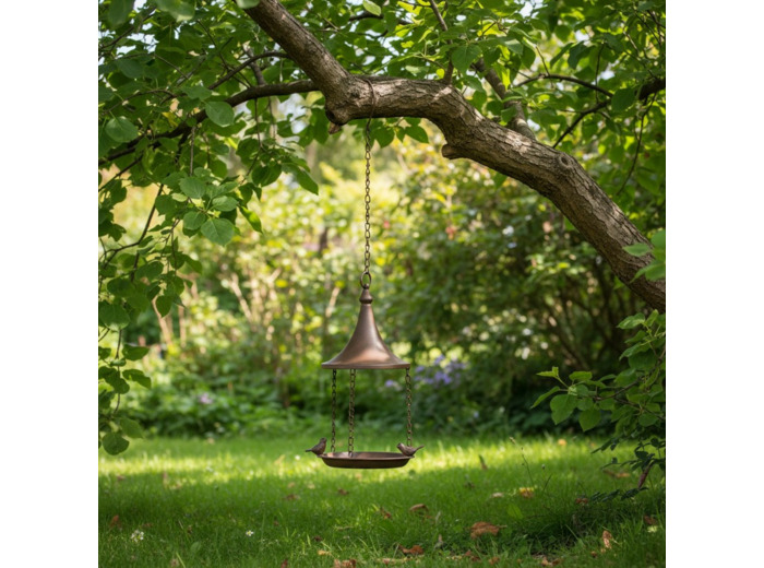 Mangeoire oiseaux suspendue 20x16x66cm