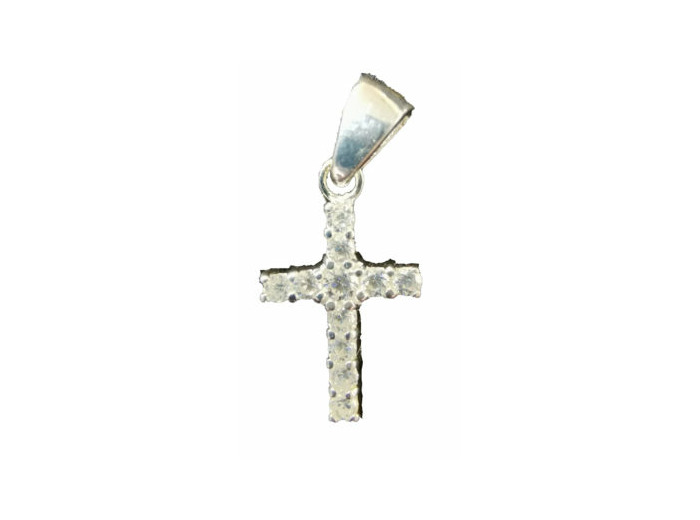 Croix en Argent 925 STRASS 10x15mm
