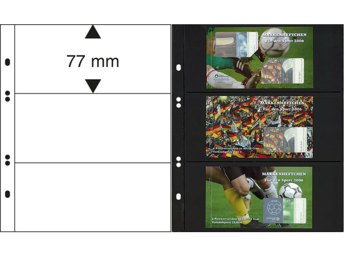 FEUILLES MULTI COLLECT-NOIRES 3 cases 1313 (lindner)