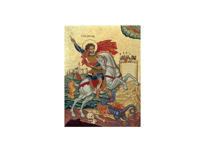 Icône sérigraphiée MDF- 9x12cm - ST GEORGES (401)