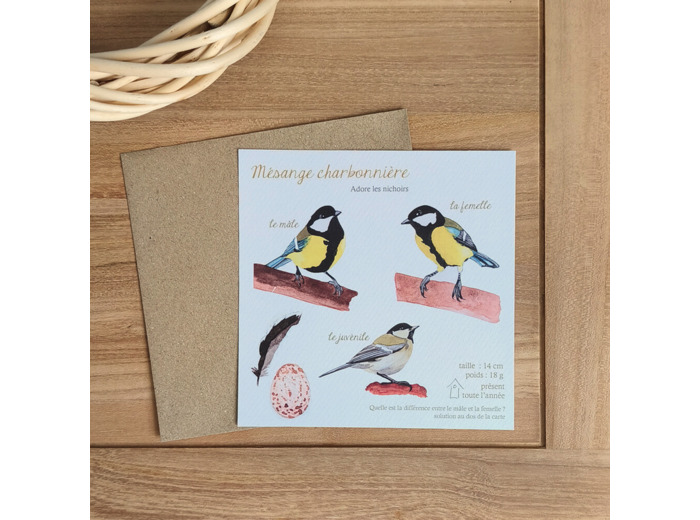 Carte Mésanges charbonnières