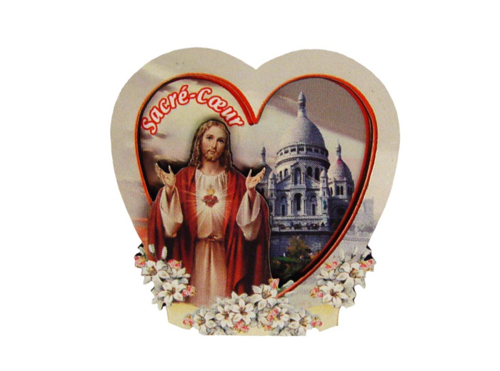 Coeur en Bois Aimanté  SACRE COEUR