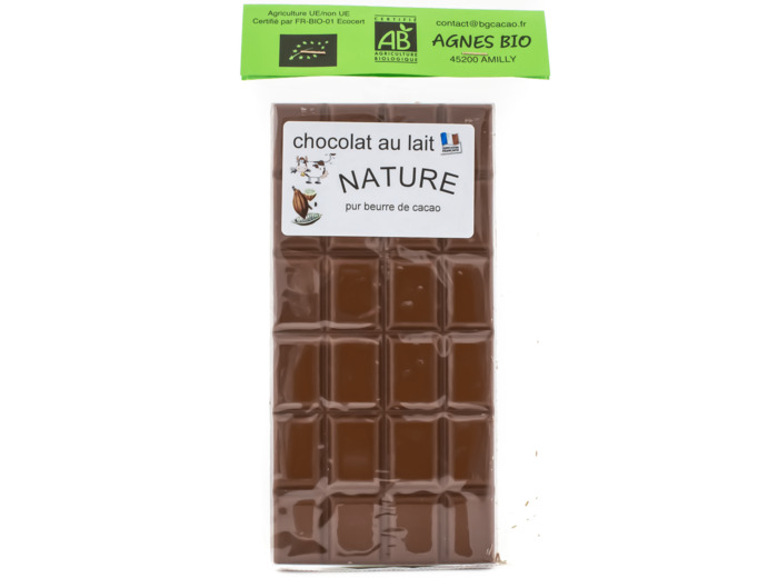 Tablette de Chocolat au Lait Nature Bio 100g