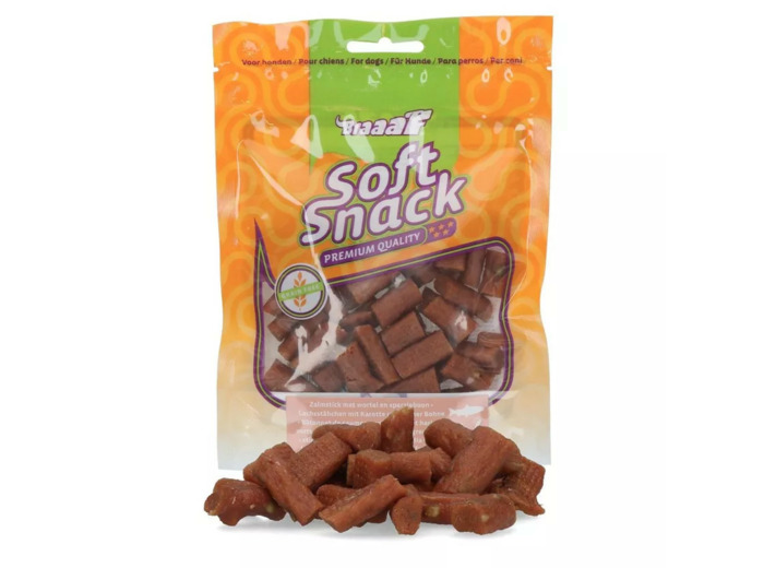 Braaaf friandises moelleuses pour chien au saumon, carotte et haricot vert