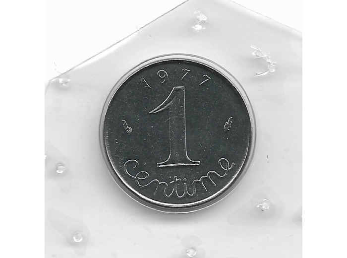 FRANCE 1 CENTIME INOX 1977 FDC