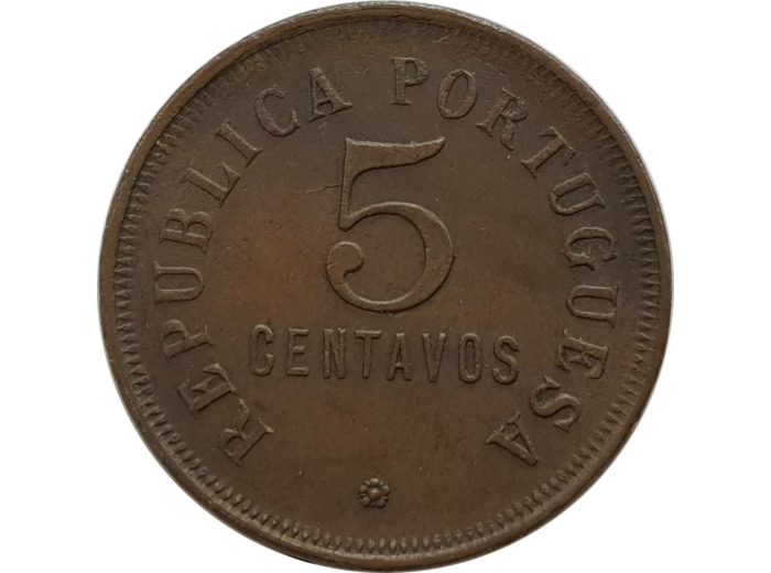 ANGOLA 5 CENTAVOS 1921 TTB (W62) N1