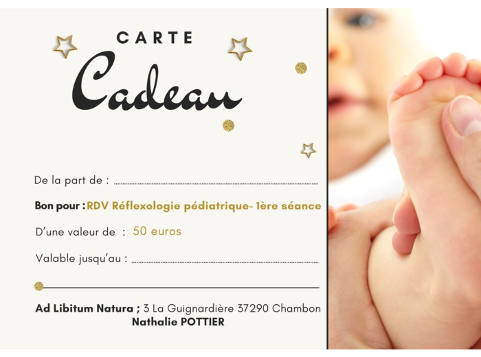 Bon cadeau pour une séance de Réflexologie Pédiatrique