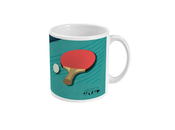 Tasse ou mug Ping Pong "La raquette de tennis de table" - personnalisable