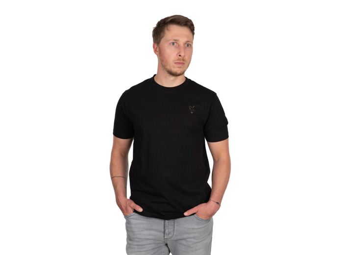 tee shirt black large print fox