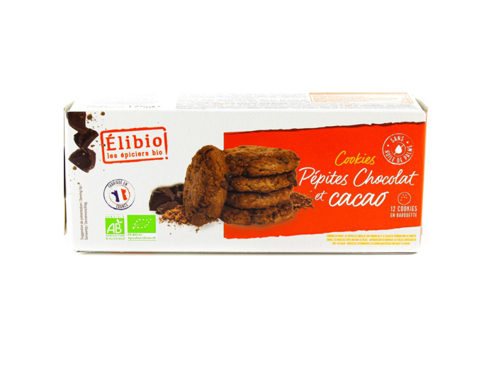 Biscuits Cookies Pépites Chocolat et Cacao Bio 175g