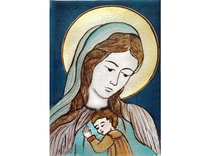 Vierge d'Amour 11,6X8,4cm - EMAUX DU LIBAN
