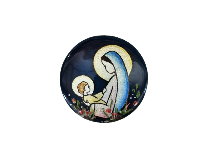 Vierge de la nativité D7,3cm - EMAUX DU LIBAN