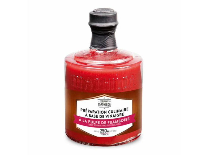 Préparation culinaire à base de Vinaigre à la Pulpe de Framboise - 250 ML