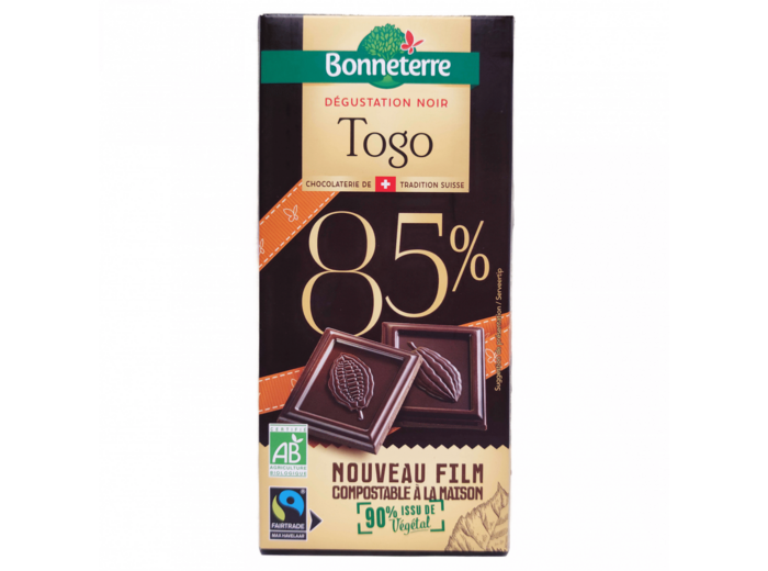 Tablette De Chocolat Noir Togo 85% Bio 80g