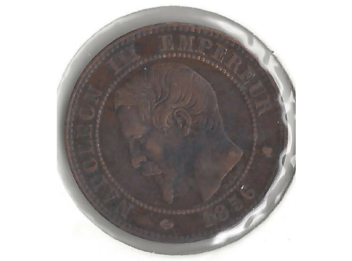 FRANCE 2 CENTIMES NAPOLEON III 1856 K TTB