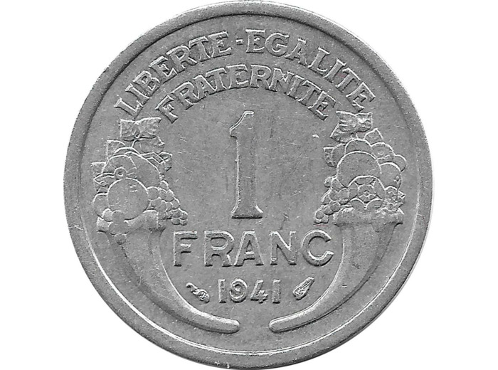 FRANCE 1 FRANC MORLON 1941 FLAN MINCE TTB