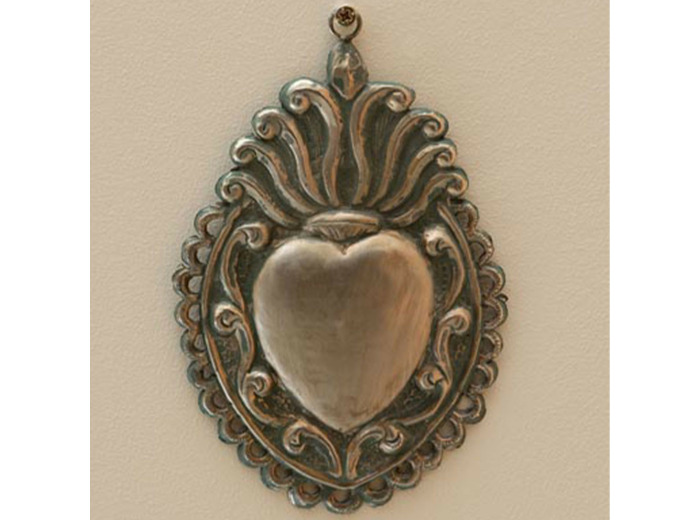 Ex-voto patine bleue 19x13cm