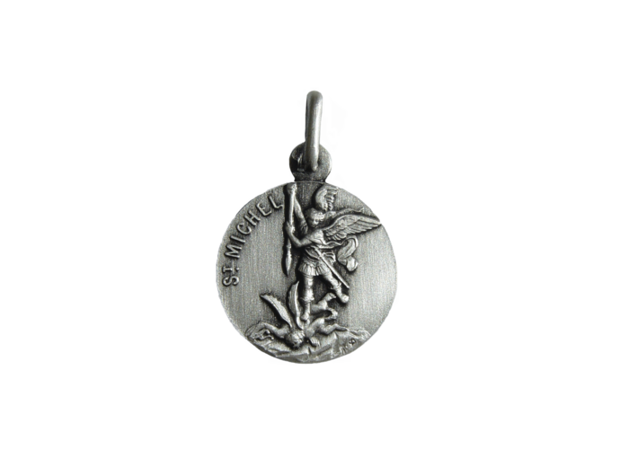 Médaille 15mm en Métal Argenté - SAINT MICHEL