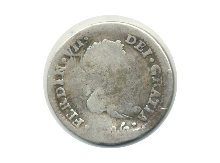 MEXIQUE 1/2 REAL FERDINAND VII 1816 JJ B+(W74)