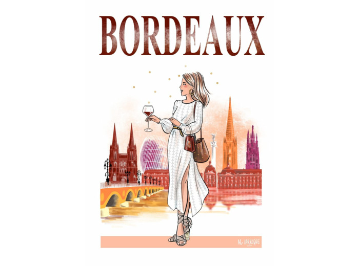 Bordeaux - affiche, carte