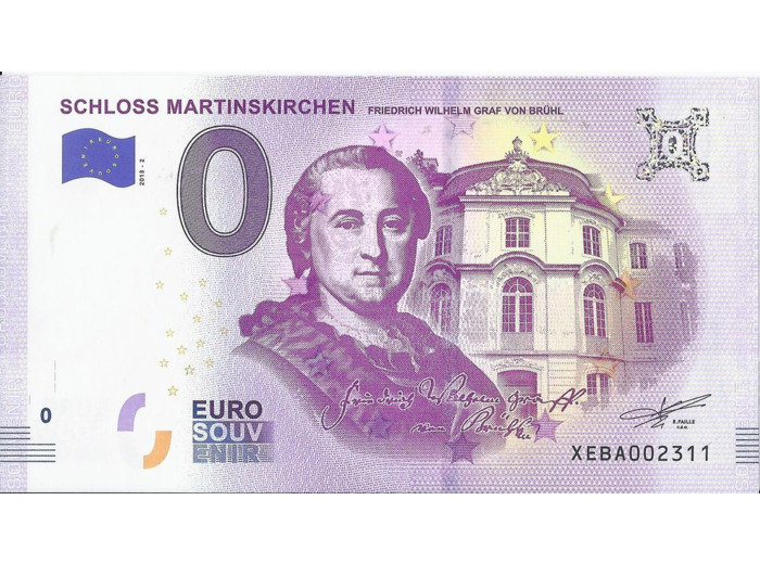 ALLEMAGNE 2018-2 SCHLOSS MARTINSKIRCHEN BILLET SOUVENIR 0 EURO TOURISTIQUE NEUF
