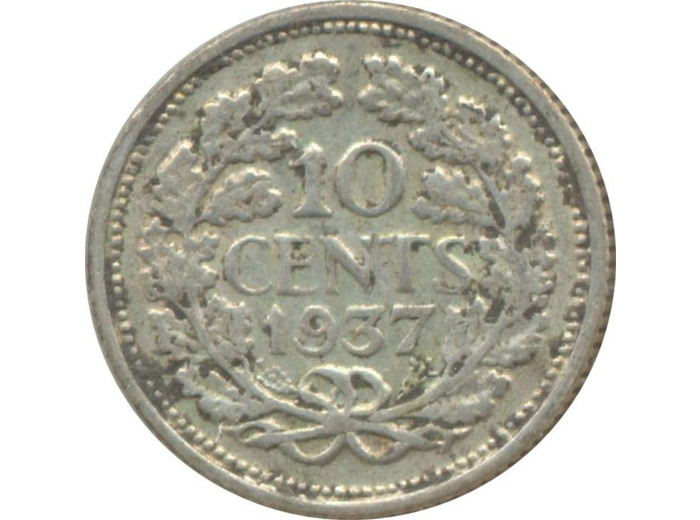 PAYS-BAS HOLLANDE 10 CENTS 1937 TTB N2
