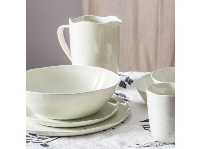 Saladier porcelaine Blanc Naturel Albane 8x23x23cm