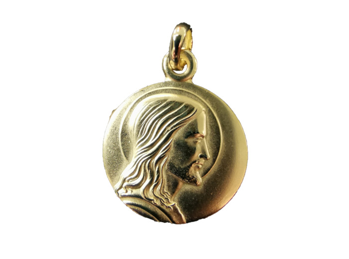 Médaille 18mm en Plaqué Or - CHRIST MISERICORDIEUX