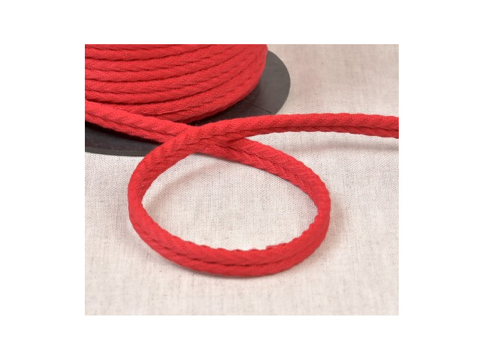 Double passepoil chevron 550 rouge C08 10mm 100% coton le mètre