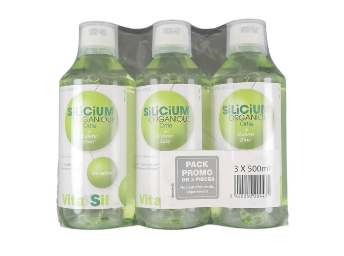 Silicium Organique Ortie Bio-activé 3*500ml