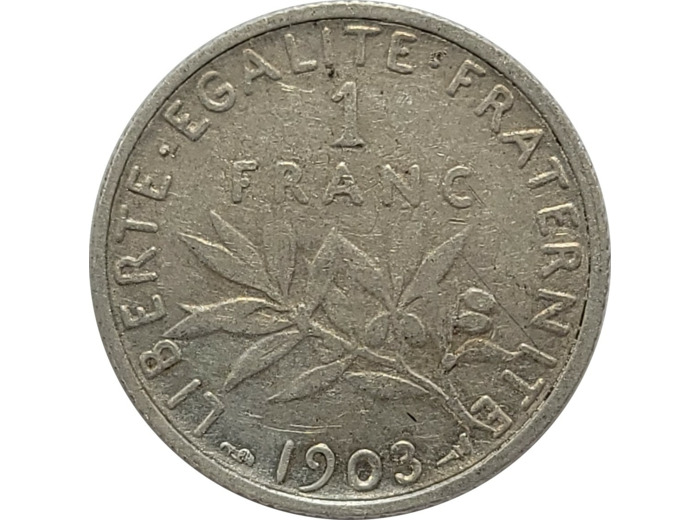 FRANCE 1 FRANC SEMEUSE 1903 TB (G467)