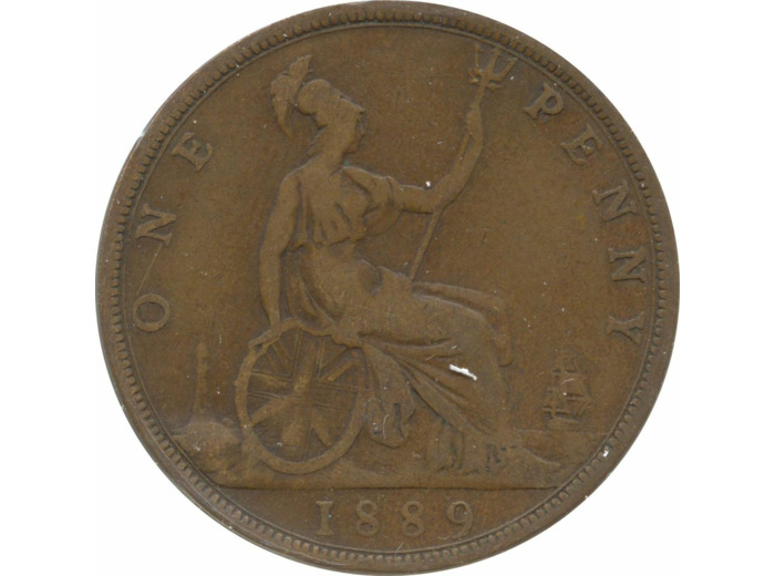 GRANDE BRETAGNE 1 PENNY VICTORIA 1889 TB+